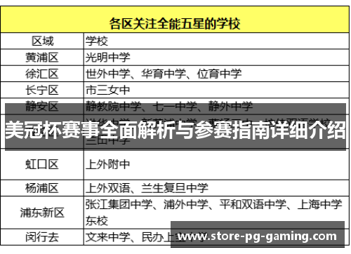 美冠杯赛事全面解析与参赛指南详细介绍